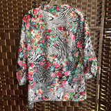 NY Collection,Black+,Large,Floral Top