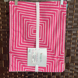 Biraago,Pink/White,4pc,Striped Placemats