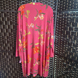 Susan Graver,Orange+,1X,Floral Duster