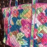 Vera Bradley,Pink+,Large,Floral Tote
