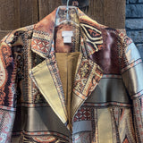 Chicos,Brown/Gold,1,Multi-Patterned Jacket