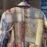 Chicos,Brown/Gold,1,Multi-Patterned Jacket