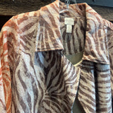 Chicos,Brown/Orange,1,Zebra Print Jacket