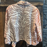 Chicos,Brown/Orange,1,Zebra Print Jacket