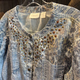 Chicos,Blue+,2,Studded Collar Jacket