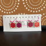 Red+,4 Pc,Wine Glass Charms