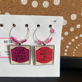 Red+,4 Pc,Wine Glass Charms