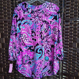 Clear Scarlet,Blk Prpl Tel ,S,Flrl