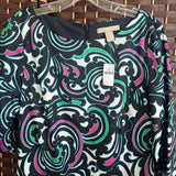 Banana Republic,Black/Pink+,6,Swirl Dress