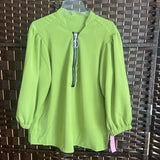 Green,Small,Zip Blouse