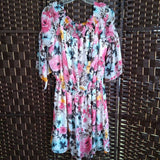 Robert Louis,Pink+,2X,Floral Dress