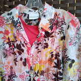 Alfred Dunner,Coral+,8,2 Layer Floral Top