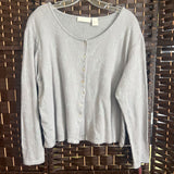 J Jill,Gray+,XL,Floral Button Top