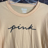 Victorias Secret-PINK,Yellow,Small,Cursive "pink" Top