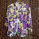 cj banks,Purple,1X,Floral Jacket