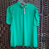 Loft,Green,Medium,Short Sleeve Top