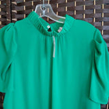 Loft,Green,Medium,Short Sleeve Top