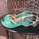 Miz Moox,Green,8.5,Wedge Sandle