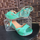 Miz Moox,Green,8.5,Wedge Sandle