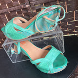 Miz Moox,Green,8.5,Wedge Sandle