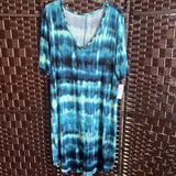Torrid,Blue+,1,Cotton Dress With Pockets