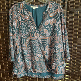 Cooper & Ella,Blue+,XL,Floral Blouse