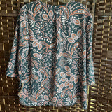 Cooper & Ella,Blue+,XL,Floral Blouse