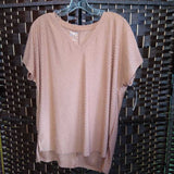 24/7 Maurices,Rust,Small,V Neck Top