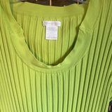 Worthington,Green,Large,Short Sleeve Sweater