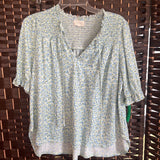 MELLODAY,Green+,Large,Floral Top