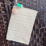 Wicker,Tan,8x11,Poms
