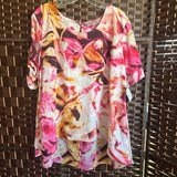 Jennifer Lopez,Pink+,XL,Floral Top