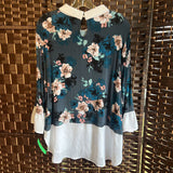 Elle,Blue+,XL,Floral Top