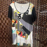 Feratelli,Black,Large,Short Sleeve Dress