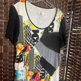 Feratelli,Black,Large,Short Sleeve Dress