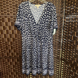 Michael Kors,Blue/White,Large,Spotted Dress
