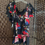 Umgee,Black/lFloral,L,Dress