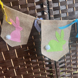 Tan+, Burlap Bunny Garland
