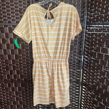 Romper,Gld Wht,XL,Stripe