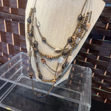 BEADED,Brwn, 4 strand