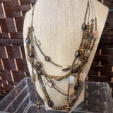 BEADED,Brwn, 4 strand