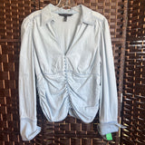 White House Black Market,Blue ,14,Blue Jean Blouse
