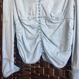 White House Black Market,Blue ,14,Blue Jean Blouse