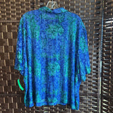 Lisa II,Blue/Green,X Large,Short Sleeve