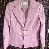 Doncaste,Pink,4,Leather Blazer