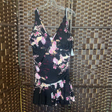 Floral,Blk pn,14,one pc Bathing