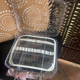 Clear, Travel Makeup Bag