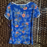 Adrienne Vittadini,Blue+,XL,Floral Top