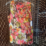Anne Klein,Pnks ,L,Flrl tank Braid