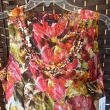 Anne Klein,Pnks ,L,Flrl tank Braid